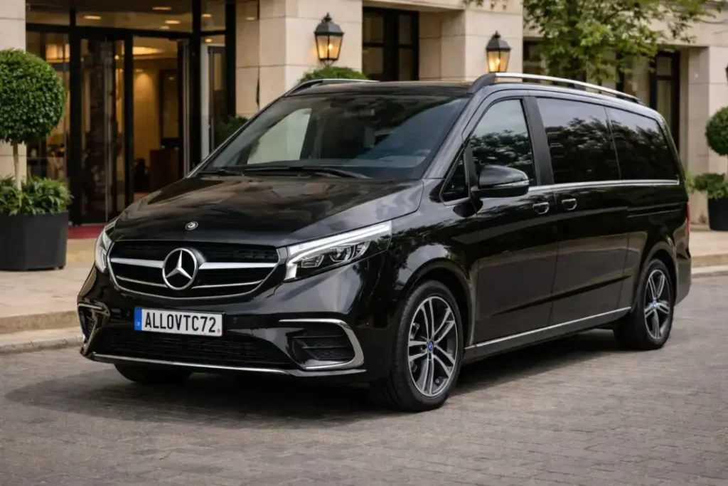 Mercedes V-Class noire AllOVTC72 - van premium 7 passagers au Mans
